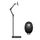 Staffa da pavimento a sbalzo da comodino da 155 cm per trasmissione in diretta Bluetooth modello di telecomando (nero) Staffa da pavimento a sbalzo da comodino da 155 cm per trasmissione in diretta Bluetooth modello di telecomando (nero)