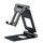 Supporto pigro per tablet da tavolo con doppio supporto per telefono cellulare pieghevole Z10A in lega di alluminio (nero) Supporto pigro per tablet da tavolo con doppio supporto per telefono cellulare pieghevole Z10A in lega di alluminio (nero)