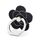 Supporto per telefono da tavolo girevole con supporto per anello da dito in metallo, colore: nero con ossidazione del fiore a 5 foglie