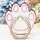 Supporto per anello per cellulare con artiglio di gatto multifunzionale in metallo, colore: argento bordo rosso rosa Supporto per anello per cellulare con artiglio di gatto multifunzionale in metallo, colore: argento bordo rosso rosa