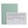 A07B-A Lambskin texture quadrato quadrato tastiera Bluetooth custodia in pelle con controllo touch per iPad 9.7 2018 & 2017 / Pro 9.7 pollici / AIR 2 (verde chiaro) A07B-A Lambskin texture quadrato quadrato tastiera Bluetooth custodia in pelle con controllo touch per iPad 9.7 2018 & 2017 / Pro 9.7 pollici / AIR 2 (verde chiaro)