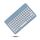 X4 Tastiera Bluetooth del colore spray per tasti rotondi X4 (azzurro)