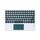 Tastiera universale da 10 pollici da 10 pollici tastiera rotonda con tastiera Bluetooth wireless con pannello tattile (verde scuro) Tastiera universale da 10 pollici da 10 pollici tastiera rotonda con tastiera Bluetooth wireless con pannello tattile (verde scuro)