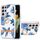 Per Samsung Galaxy S21 Ultra 5G Ring IMD Flowers TPU Telefono (blu Peony)