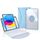 Z10B-AS Per iPad 10th Gen 10.9 2022 Pen Slot Touchpad Retroilluminazione Tastiera Bluetooth Custodia in pelle per tablet (cielo blu)