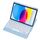 Custodia in pelle per tastiera Bluetooth trasparente in acrilico con rotazione a 360 gradi per iPad 2022 (blu) Custodia in pelle per tastiera Bluetooth trasparente in acrilico con rotazione a 360 gradi per iPad 2022 (blu)