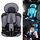 Seggiolino di sicurezza per bambini portatile per auto, dimensioni: 54 x 36 x 25 cm (per 3-12 anni) (grigio + nero)