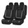 Coprisedile universale per auto Tessuto in poliestere Coprisedili per auto Coprisedili per auto Coprisedili per veicoli Accessori interni 9 pezzi Set Grigio