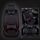 Coprisedile auto universale in pelle PU nero rosso Deluxe