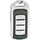 Telecomando a 4 tasti con codice di apprendimento in metallo 315MHz per portiera del garage (nero + argento) Telecomando a 4 tasti con codice di apprendimento in metallo 315MHz per portiera del garage (nero + argento)