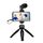 Pulluz Live Broadcast Smartphone Video Vlogger Kit Kit Microfono + Treppiede Mount + Supporto per morsetto telefonico (nero)