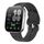 Cinturino in silicone tinta unita con fibbia argentata per Amazfit Bip 6 (nero) Cinturino in silicone tinta unita con fibbia argentata per Amazfit Bip 6 (nero)