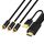 2 m JingHua HDMI-3RCA Cavo di conversione da HDMI a 3RCA Set-Top TV Proiettore Cavo convertitore AV Lotus 2 m JingHua HDMI-3RCA Cavo di conversione da HDMI a 3RCA Set-Top TV Proiettore Cavo convertitore AV Lotus