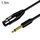 Cavo audio JINGHUA 6.5 maschio-femmina XLR 6.35 Mixer per microfono bilanciato a tre core, dimensioni: 1,5 m (nero)