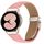 Cinturino in pelle con fibbia posteriore a tartaruga, per Samsung Galaxy Watch 7 40/44 mm, con trama Lychee e motivo Starlight (rosa)