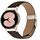 Cinturino in pelle con fibbia posteriore a tartaruga, motivo litchi, per Samsung Galaxy Watch 7 40/44 mm (colore caffè)