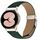Cinturino per orologio in pelle con fibbia posteriore a tartaruga, motivo litchi, per Samsung Galaxy Watch 7 40/44 mm (verde)