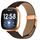 Cinturino per Fitbit Versa 3/4 in pelle con fibbia posteriore tartarugata in oro rosa e trama litchi (colore caffè)