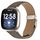 Cinturino in pelle con fibbia posteriore tartarugata Starlight per Fitbit Versa 3/4 (grigio)