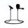 Microfono Lavalier TRRS da 3,5 mm con jack per il monitoraggio degli auricolari, clip-on, 4 m Microfono Lavalier TRRS da 3,5 mm con jack per il monitoraggio degli auricolari, clip-on, 4 m
