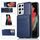 Per Samsung Galaxy S21 Ultra 5G Solid Color PC + Custodia protettiva TPU con slot per supporto e schede (blu) Per Samsung Galaxy S21 Ultra 5G Solid Color PC + Custodia protettiva TPU con slot per supporto e schede (blu)