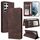 Per Samsung Galaxy S22 Ultra 5G CHIUSA SEMPRE USPENTI CHIETTURA PELLE (Brown) Per Samsung Galaxy S22 Ultra 5G CHIUSA SEMPRE USPENTI CHIETTURA PELLE (Brown)