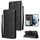 Per slot Samsung Galaxy S22 5G 3 Slot Multifunzionali in pelle (Nero)
