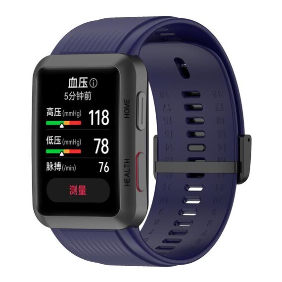Per Huawei Watch D Solid Color Silicone Watch Band con fibbia (blu scuro)
