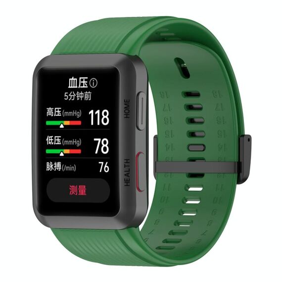 Per Huawei Watch D Solid Color Silicone Watch Band con fibbia (verde)