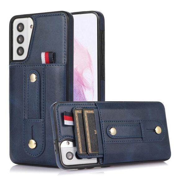 Per Samsung Galaxy S22 5G Custode del portafoglio per il portafoglio di cabmiere (blu)