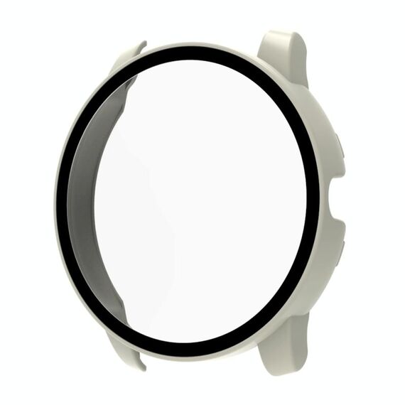 Per Xiaomi Haylou Solar / LS05 PC + Custodia di orologio integrato in vetro temperato (Ivory White)
