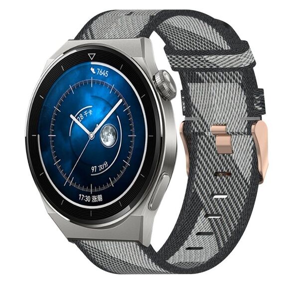 Per Huawei Watch GT3 Pro 46mm 22mm Nylon Woven Watch Band (Grey)