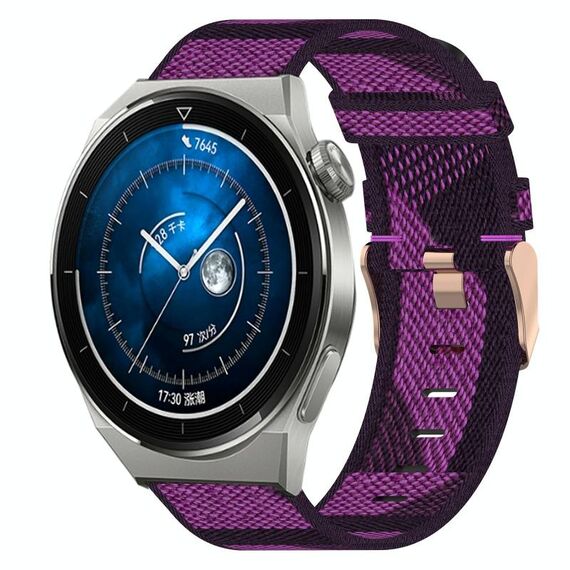 Per Huawei Watch GT3 Pro 46mm 22mm Nylon Woven Watch Band (Purple)