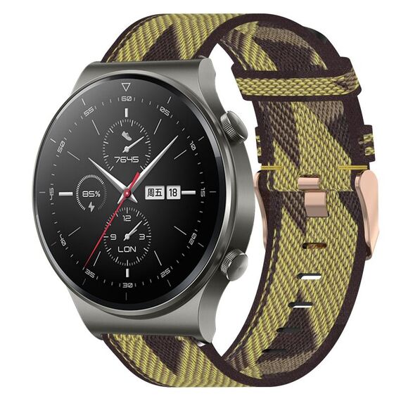 Per Huawei GT2 Pro 22mm Nylon Woven Watch Band (Yellow)