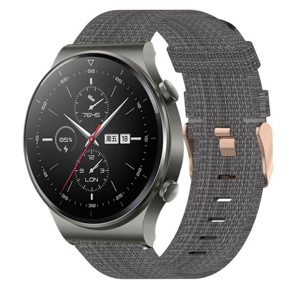 Per Huawei GT2 Pro 22mm Nylon Woven Watch Band (grigio scuro)