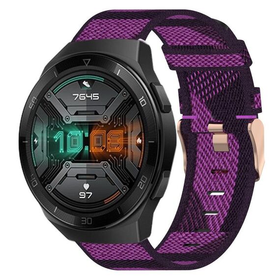 Per Huawei Watch GT 2E 22mm Nylon Woven Watch Band (Purple)