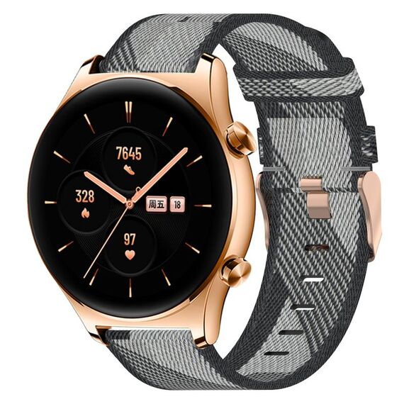 Per onore orologio GS 3 22mm Nylon Woven Watch Band (Grey)