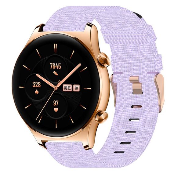 Per onore orologio GS 3 22mm Nylon Woven Watch Band (Light Purple)