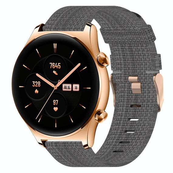 Per onore orologio GS 3 22mm Nylon Woven Watch Band (grigio scuro)