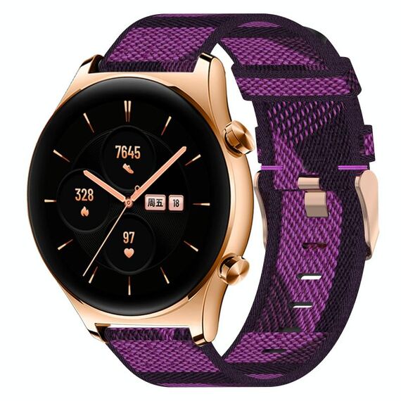 Per onore orologio GS 3 22mm Nylon Woven Watch Band (Purple)