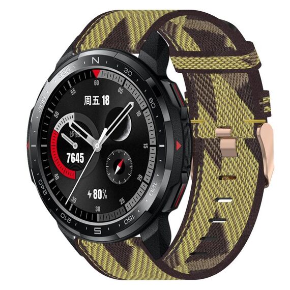 Per onore orologio GS pro 22mm Nylon Woven Watch Band (Yellow)