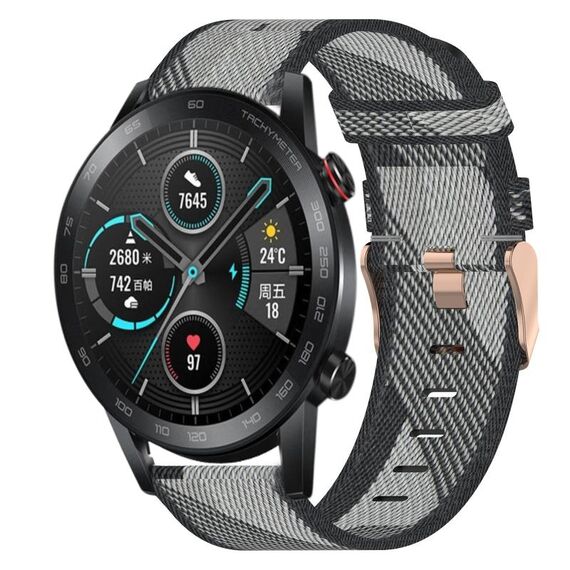 Per onore MagicWatch 2 46mm 22mm Nylon Woven Watch Band (Grey)