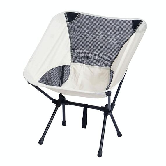 Piccola sedia pieghevole portatile da spiaggia per il tempo libero da campeggio all'aperto (bianco)