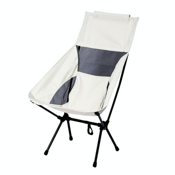 Sedia pieghevole portatile grande da campeggio all'aperto per il tempo libero da spiaggia (bianco)