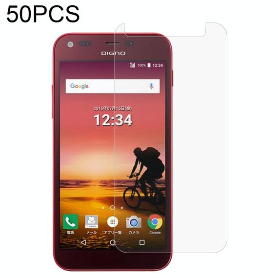 50 PCS 0.26mm Film in vetro temperato 9h 2.5D per Kyocera Digno F e 503KC