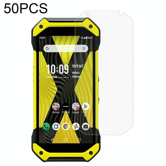 Film di vetro temperato da 50 pezzi 0.26mm 9h 2.5D per Kyocera Torque G05