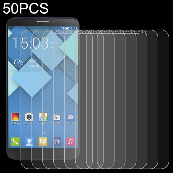 50 pz 0.26mm 9h 2,5D film in vetro temperato per Alcatel Hero N3 8020