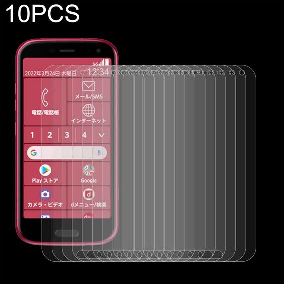 Pellicola di vetro temperato da 10 pezzi da 0,26 mm 9h 2.5D per Fujitsu F-52B