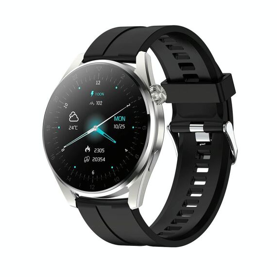T3 IP68 1,36 pollici Stile di cinturino in silicone Schermo a colori Smart Watch (Argento)