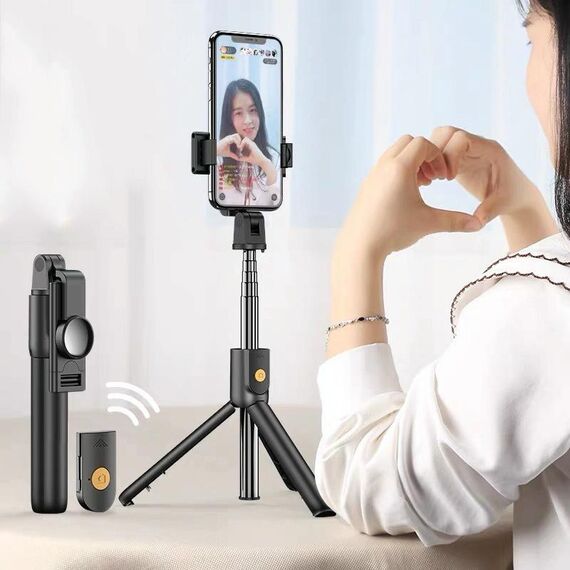 Bluetooth cellulare Bluetooth Selfie Stick Staffa in diretta, Specifica: K10 (nero)